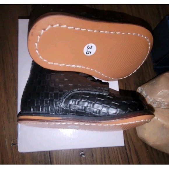 Josmo Walker Kids/Baby/Toddler Shoes All Leather Black Size 3.5 - Picture 6 of 8